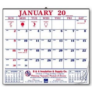 12 Sheet Wall Pad Calendar w/Daily Memo Space