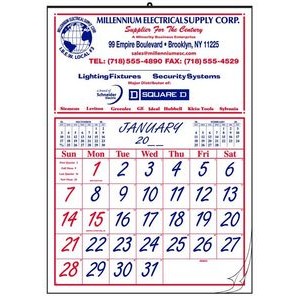 Script Type Face 12 Sheet Calendar
