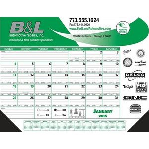 Desk Pad Calendar w/12 Month Bottom