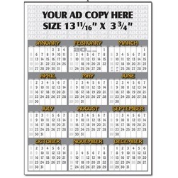 Yearly Calendar w/Top Ad Space