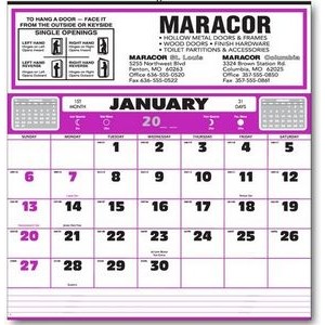 Blank Memo Half Apron Calendar w/Centered Numbers