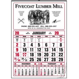 Large Bold Dates 12 Sheet Calendar