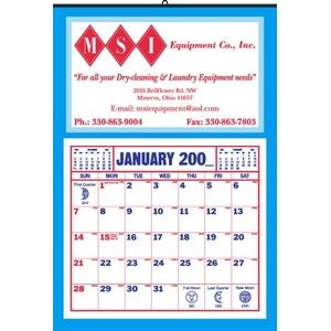 Full Apron Calendar w/Pad & Process Blue Border