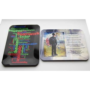 3 3/4"x 4 7/8" Utility Tray/ Award Plaque with a Full color, sublimated imprint. Made in the USA