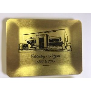 4 3/4"x 6 7/8" Utility Tray/ Award Plaque with a Screen printed imprint. Made in the USA