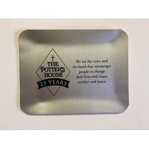 3 3/4"x 4 7/8" Utility Tray/ Award Plaque with a Screen printed imprint. Made in the USA