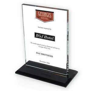 Glass Rectangle on Base Award/Trophy