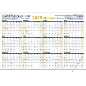 Year-In-View® Horizontal Calendar w/Write-On/Wipe-Off Surface