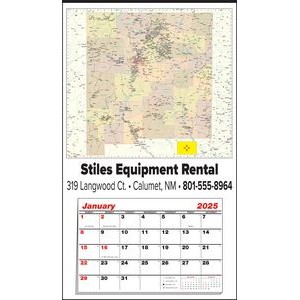 Large New Mexico State Map Full Apron Calendar