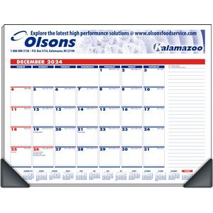 Deskmate Desk Red & Blue Pad Calendar w/Corners