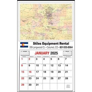 Large Colorado State Map Full Apron Calendar
