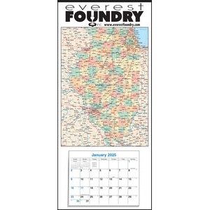 Small Illinois State Map Full Apron Calendar