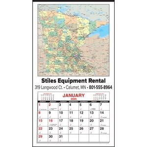 Small Minnesota State Map Full Apron Calendar