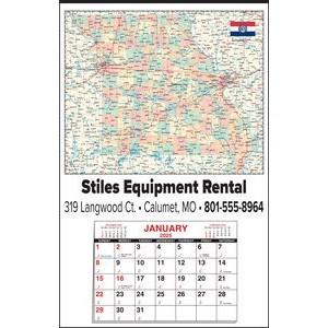 Large Missouri State Map Full Apron Calendar
