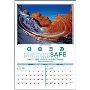 Scenic Treasures Executive 6-Sheet Calendar w/Full-Color Imprint