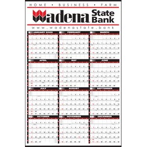 Year-In-View Production Planner 2 Color Imprint Calendar