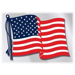 Stock Patriotic U.S. Flag Decal - Clear Inside Window