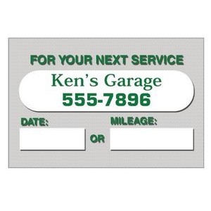 Static Cling Vehicle Service Reminder (2 1/4"x1 1/2")