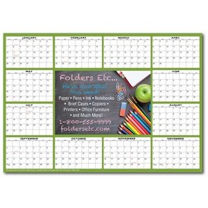 Full Color Premium Plastic Write-on/ Wipe-off Table Calendar