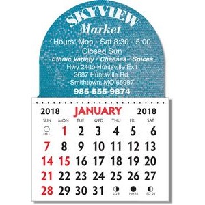 Designer Shaped Kwik-Stik Textured Vinyl Calendar w/ Dome Top