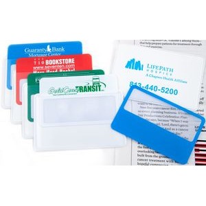 Credit Card Size Magnifier in Protective Vinyl Case
