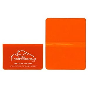 Foldover Card Case in Ultra Vibrant TEK Translucent Vinyl (with 2 clear pockets)