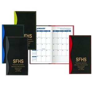 Soft Cover 2 Tone Vinyl Holland Series Monthly Planner / 1 Color Insert