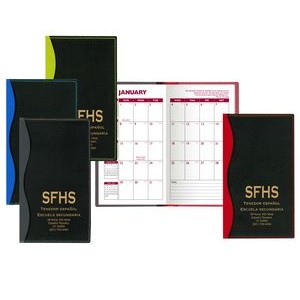 Soft Cover 2 Tone Vinyl Holland Series Monthly Planner / 2 Color