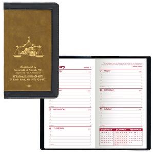 2 Tone Vinyl Cover Weekly Planner w/ 1 Color Insert w/o Map