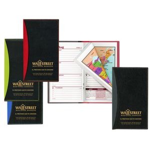 Soft Cover 2 Tone Vinyl Geneva Series Weekly Planner w/ Map / 1 Color
