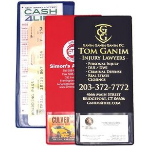 Document/Policy/Ticket Holder with extra pocket 4 3/4 x 9 3/8