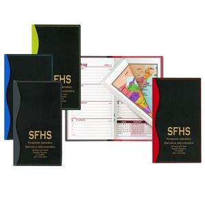 Soft Cover 2 Tone Vinyl Holland Series Weekly Planner w/ Map / 1 Color