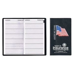Executive Vinyl Cover w/ Pre-Printed Flag - Address Book