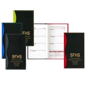 Soft Cover 2 Tone Vinyl Holland Series Weekly Planner w/ Map / 2 Color