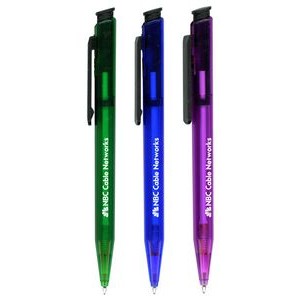 Atlanta Retractable Ballpoint Pen - Frosted - UNION MADE and Printed