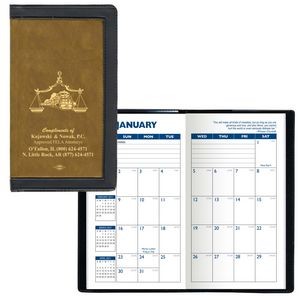 2 Tone Vinyl Cover Monthly Planner /1 Color Insert