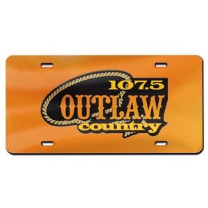 Deluxe Acrylic License Plates 6" x 12" Full Color Printed Inlay