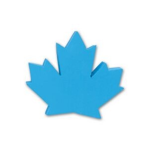 Bright Blue Maple Leaf Stock Shape Pencil Top Eraser