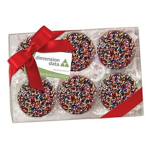 Elegant Chocolate Covered Oreos® Gift Box - Rainbow Sprinkles (6 pack)
