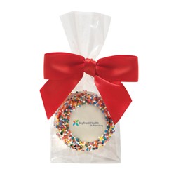 Favor Bag w/ Chocolate Covered Oreo® Pop w/ Rainbow Nonpareil Sprinkles