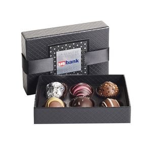 La Lumiere Collection - 6 piece Belgian Chocolate Signature Truffle Box with Buckle