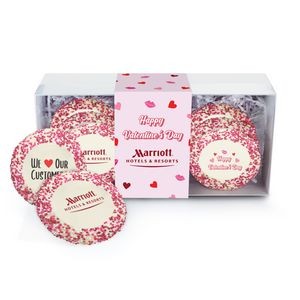 Custom Sugar Cookie w/ Valentine's Day Sprinkles in Gift Box (12)