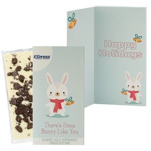 3.5 Oz. Belgian Chocolate Greeting Card Box (There's Snow Bunny Like You) - Milk & Cookies Bar