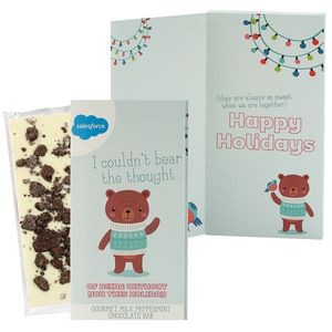 3.5 Oz. Belgian Chocolate Greeting Card Box (I Couldn't Bear The Thought)- Milk & Cookies Bar