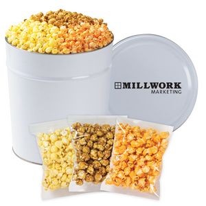 3 Way Popcorn Tins - (3.5 Gallon) - Individually Bagged