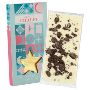 3.5 Oz. Belgian Chocolate in Star Window Box - Milk & Cookies Bar