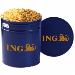 2 Way Popcorn Tins - Caramel & Cheddar Popcorn (6.5 Gallon)