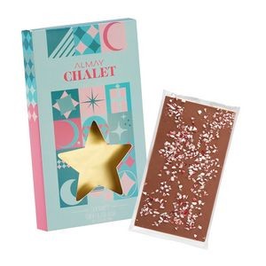1 Oz. Belgian Chocolate in Star Window Box - Peppermint Bar