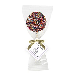 Chocolate Covered Oreo Pop w/ Rainbow Nonpareil Sprinkles