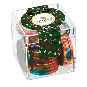 Casino Cube w/ Chocolate Poker Chips
